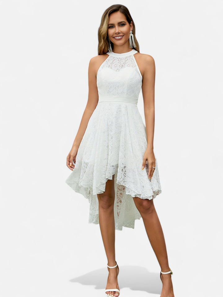 Barcelona Elegant White Lace Dress