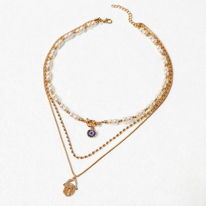 Seoul Multi-Layer Evil Eye Necklace
