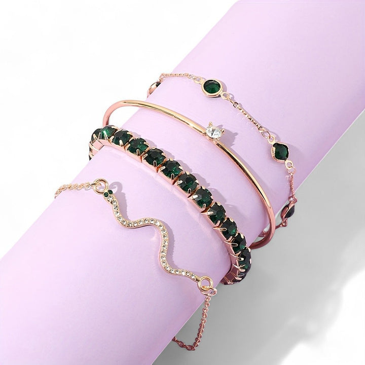 4pcs/Set Sydney Luxury Green Bangles