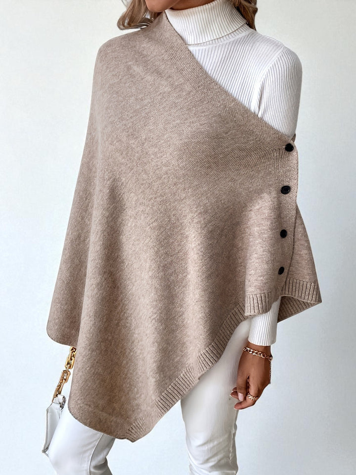 Toronto Chic Buttoned Cape