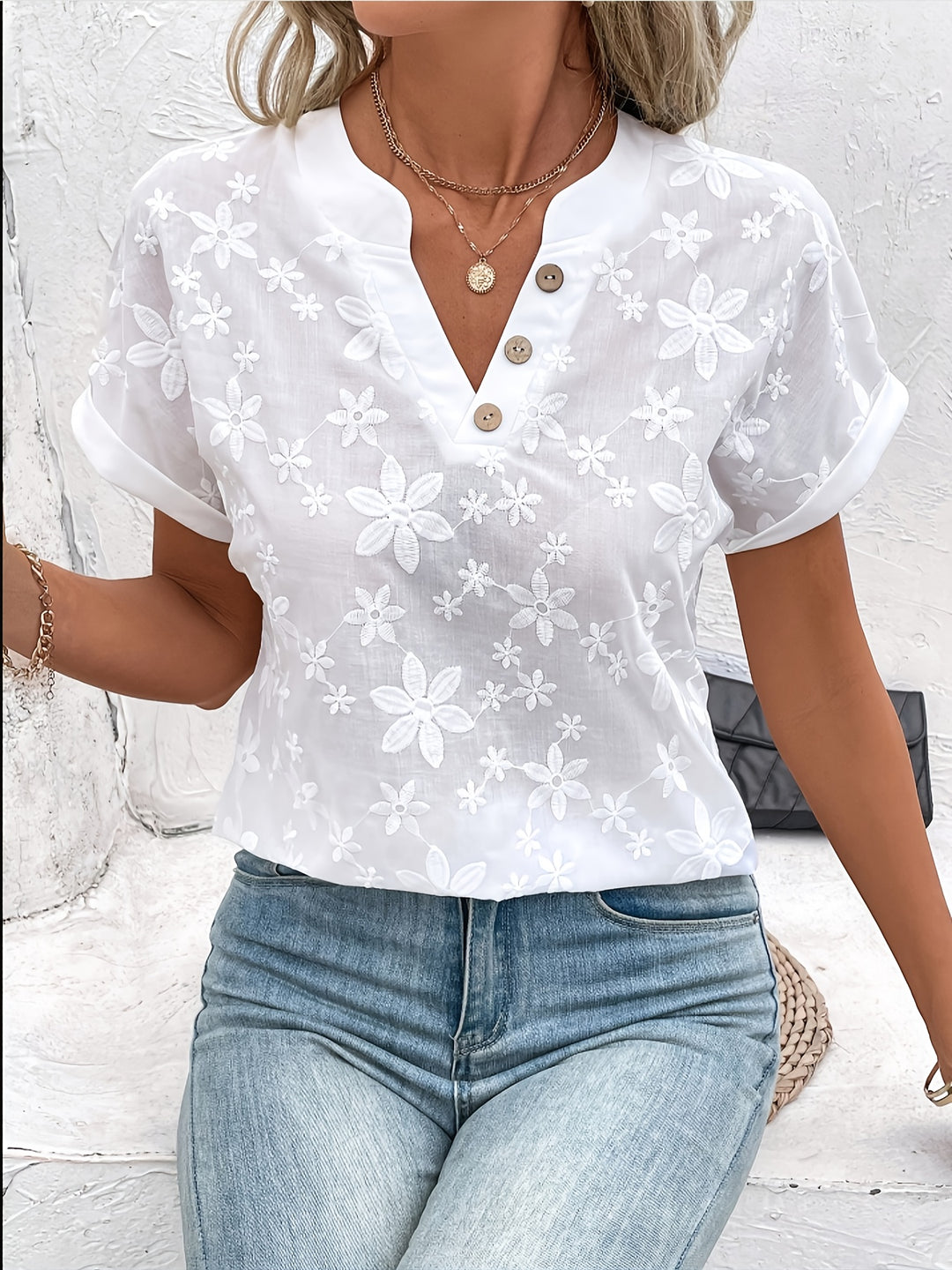 Florence White Batwing Top