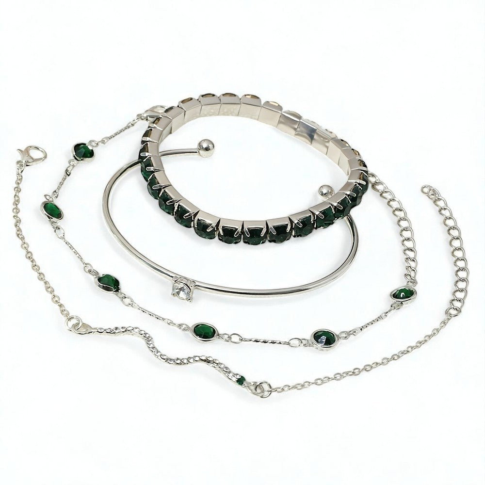 4pcs/Set Sydney Luxury Green Bangles