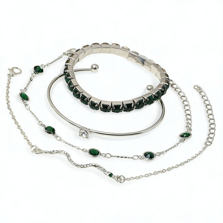 4pcs/Set Sydney Luxury Green Bangles