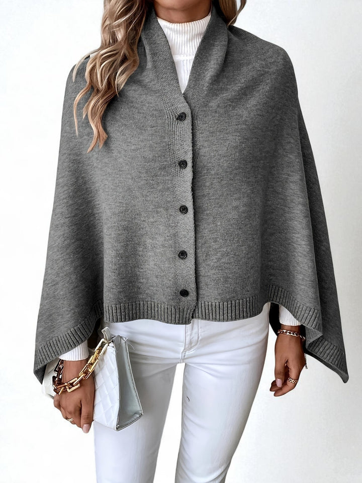 Toronto Chic Buttoned Cape