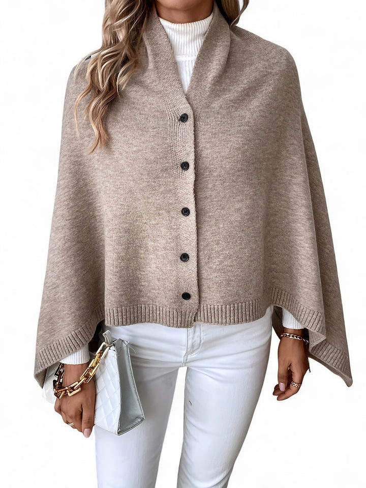 Toronto Chic Buttoned Cape