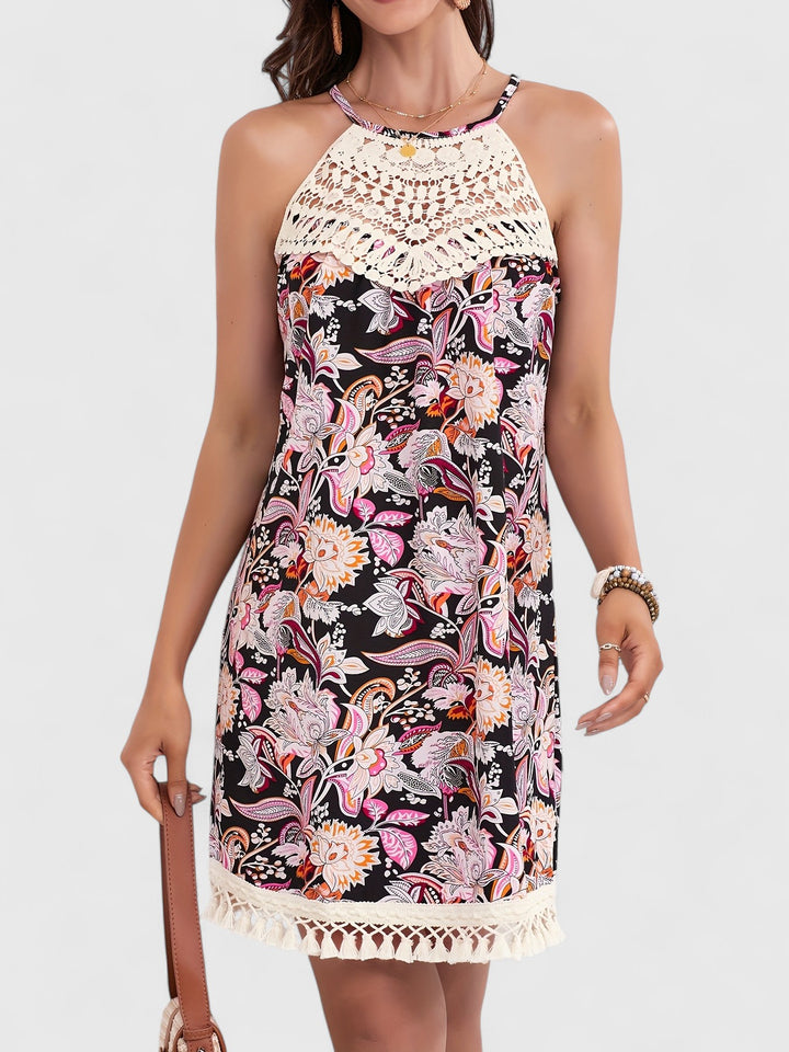 Graceful Special Paisley Print Spliced Dress