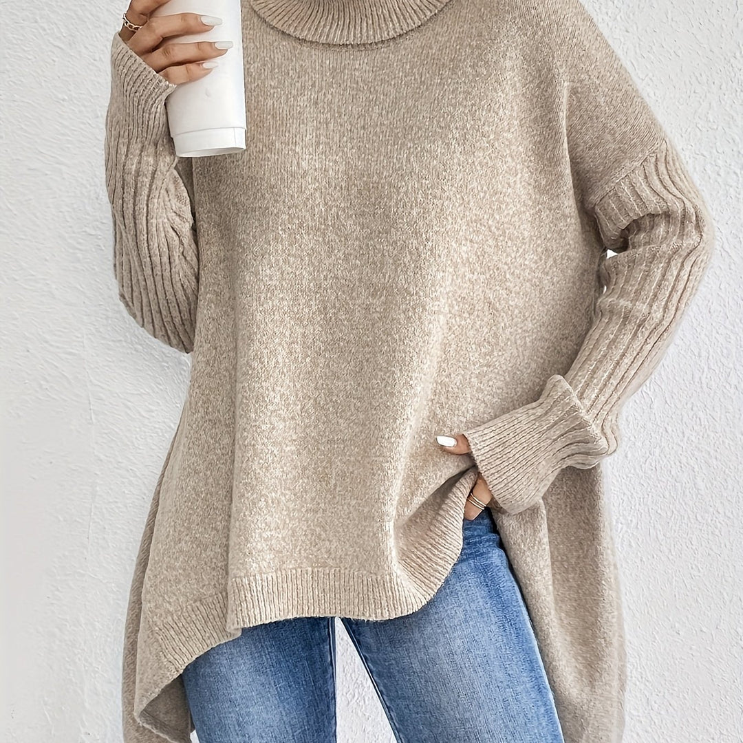 Autumn and Winter Casual Long Sleeve High Neck Pullover