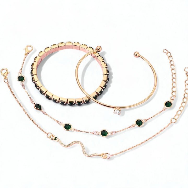 4pcs/Set Sydney Luxury Green Bangles