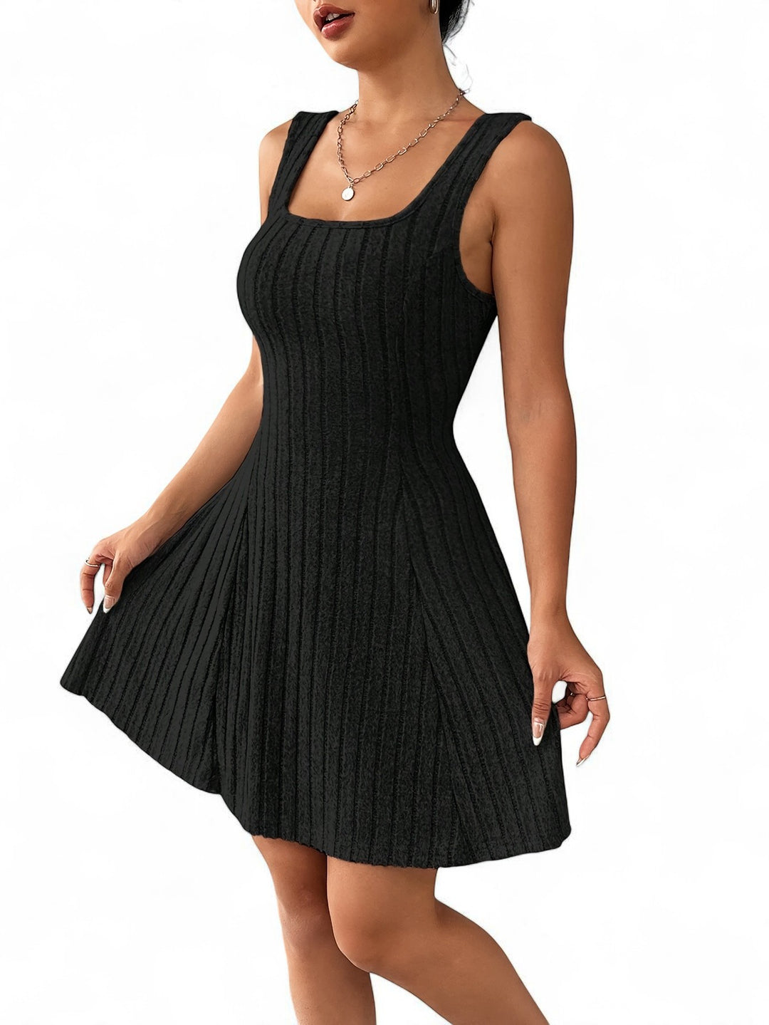 Paris Ribbed Hoodie Dress Set