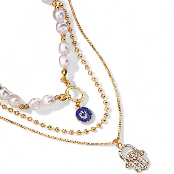 Seoul Multi-Layer Evil Eye Necklace