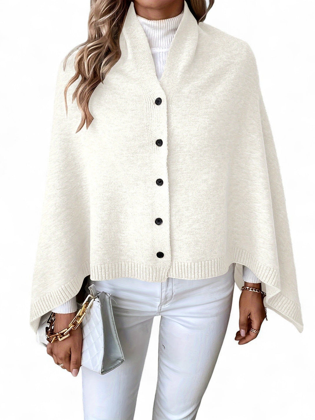 Toronto Chic Buttoned Cape