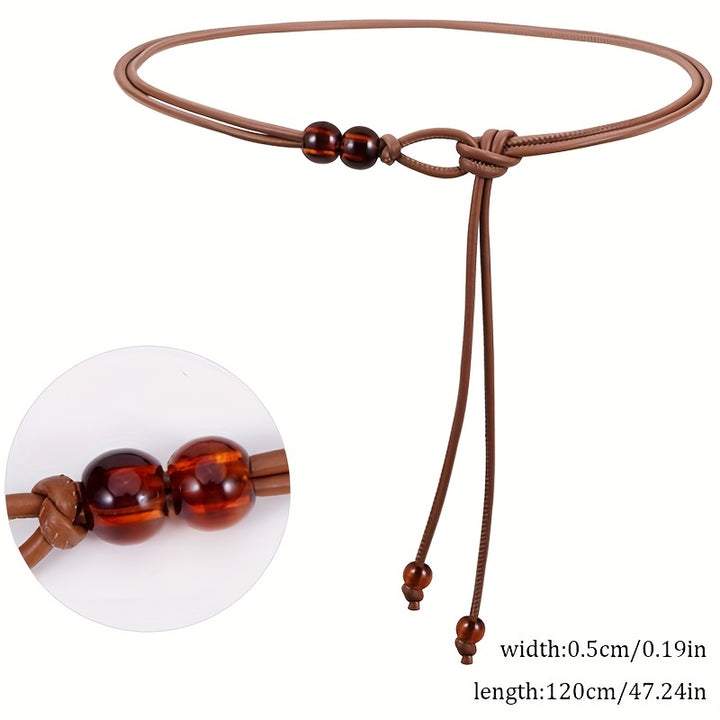 Dubai Brown Beaded Waist Belt