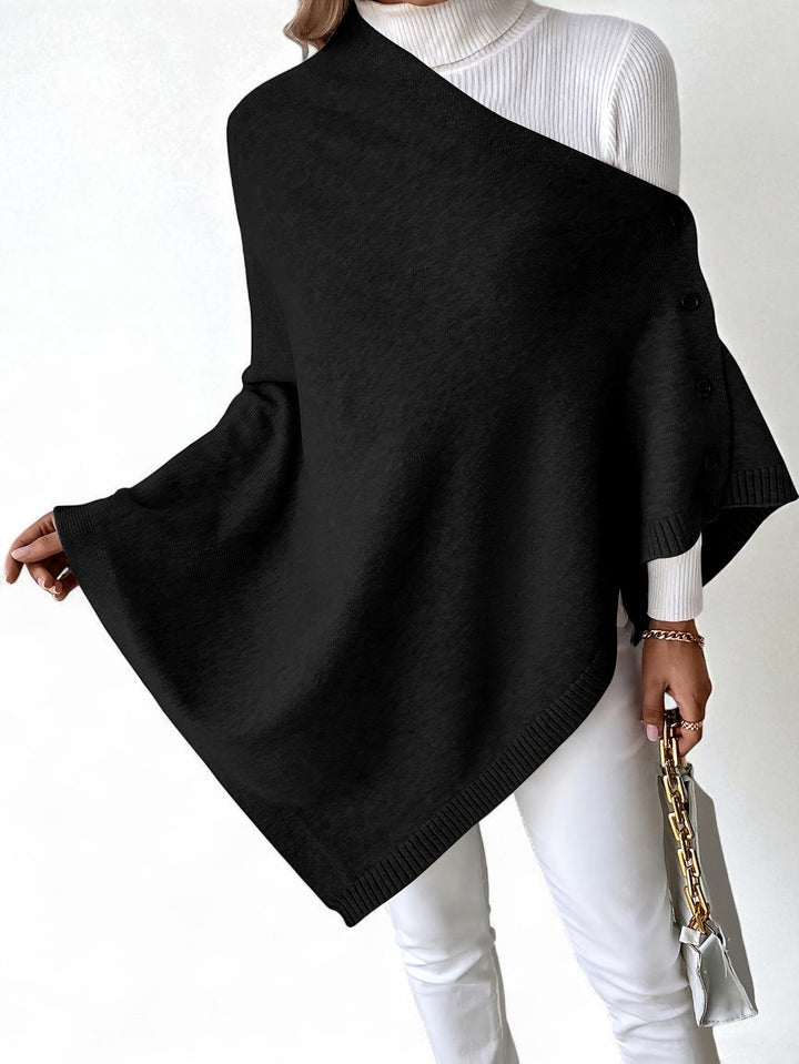 Toronto Chic Buttoned Cape