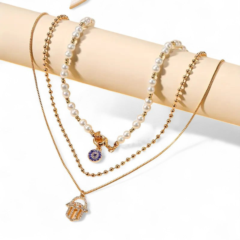 Seoul Multi-Layer Evil Eye Necklace
