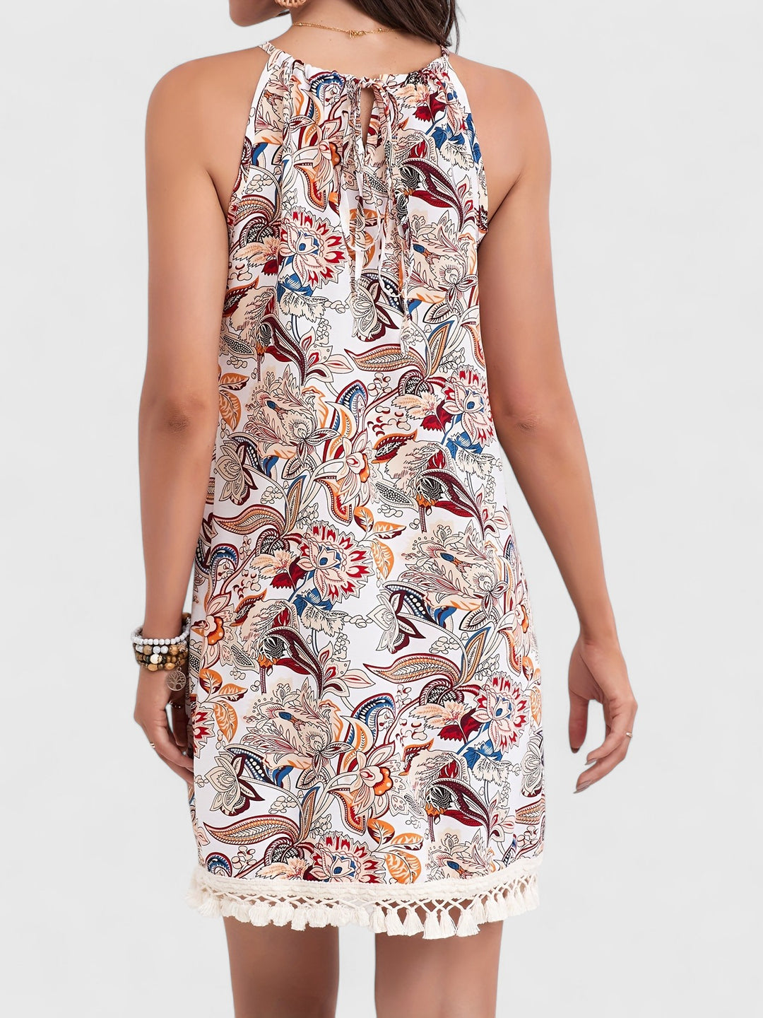 Graceful Special Paisley Print Spliced Dress