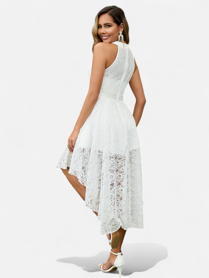Barcelona Elegant White Lace Dress