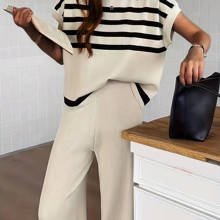 Los Angeles Casual Stripe Outfit