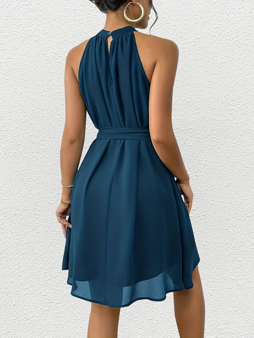 Santorini Sleeveless Black Midi Dress