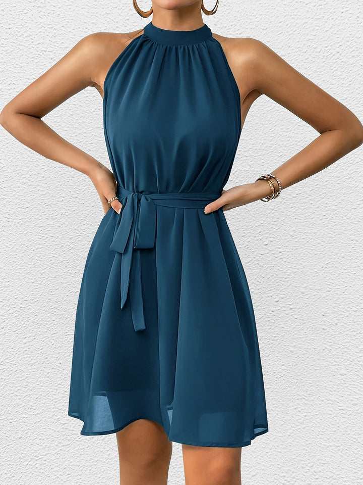 Santorini Sleeveless Black Midi Dress