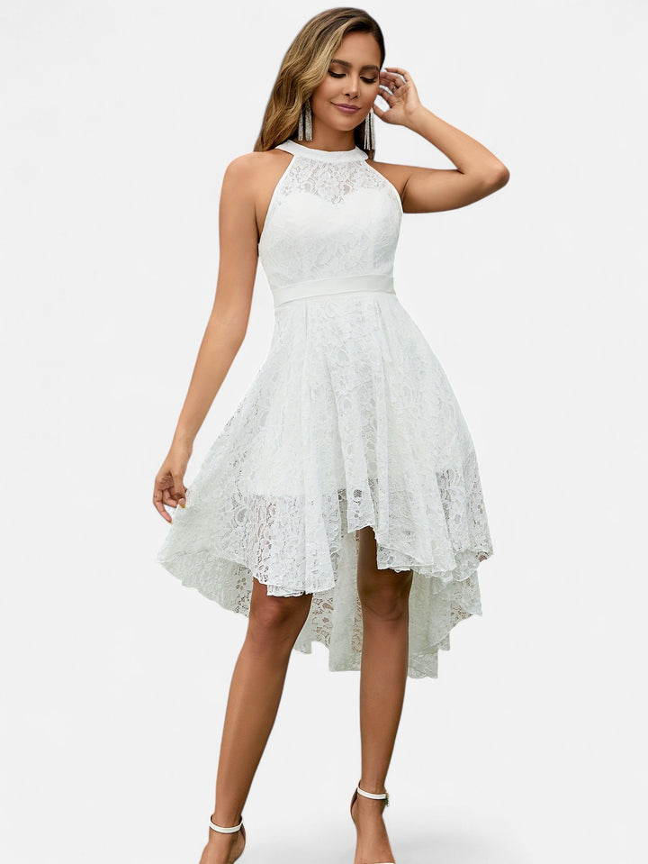 Barcelona Elegant White Lace Dress